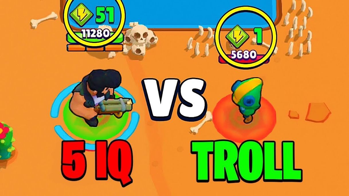 Fashion TROLL vs 5 IQ en BRAWL STARS