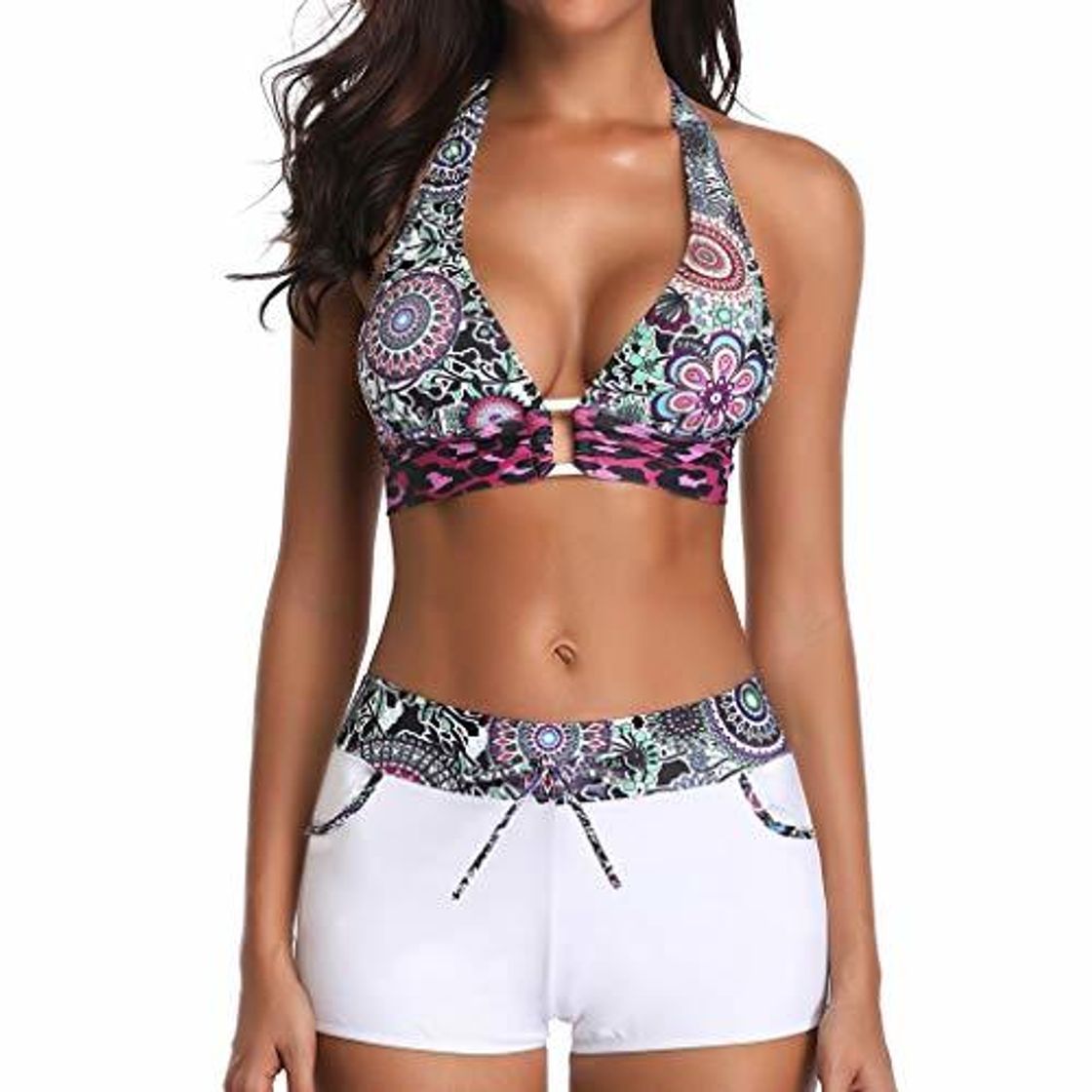 Social Bikini Mujer 2019 Traje de baño de Dos Piezas