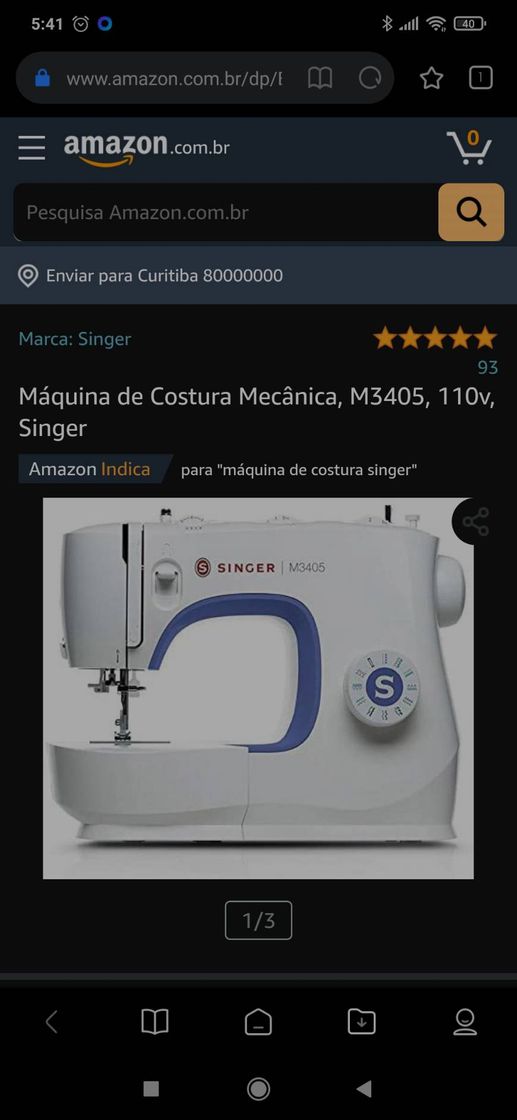 Product Máquina de costura Singer