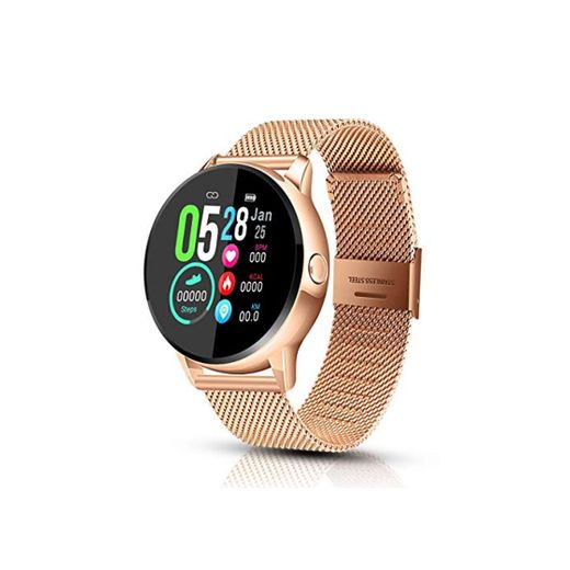 EIVOTOR Smart Watch Sport Fitness Activity Tracker Pulsera Pantalla conectada Touch Podometer Climate Alarm Clock para Mujer Hombre Niño