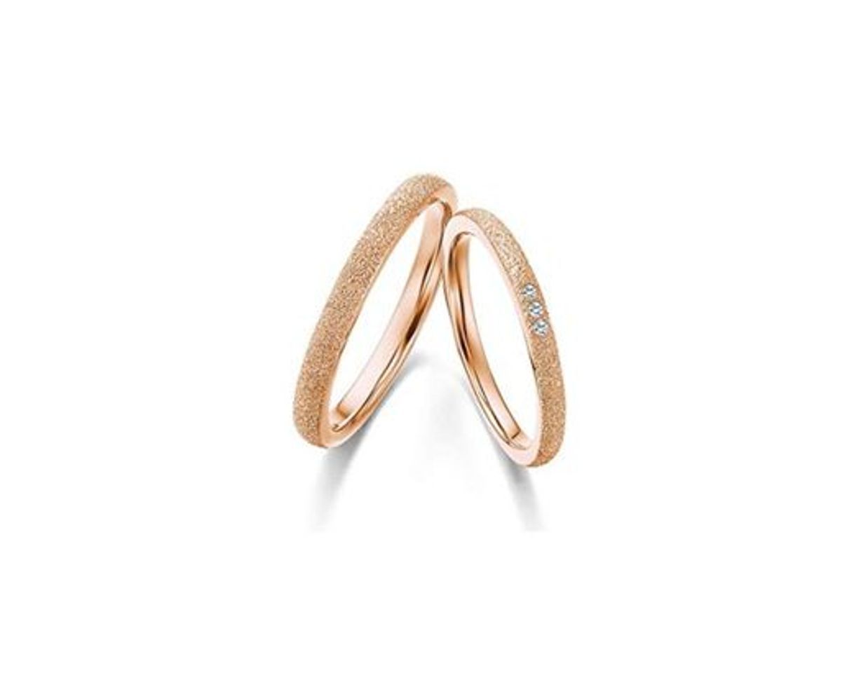 Social Epinki Anillo Oro Rosa 18k Clásico Redondo Mate Diamante 0