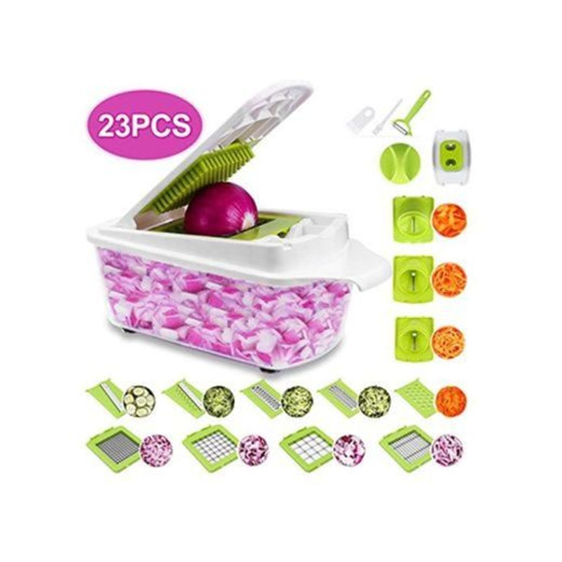 Social Sedhoom 23 Piezas Cortador de Verdura Mandolina de Verduras Multifuncional Mandolina de