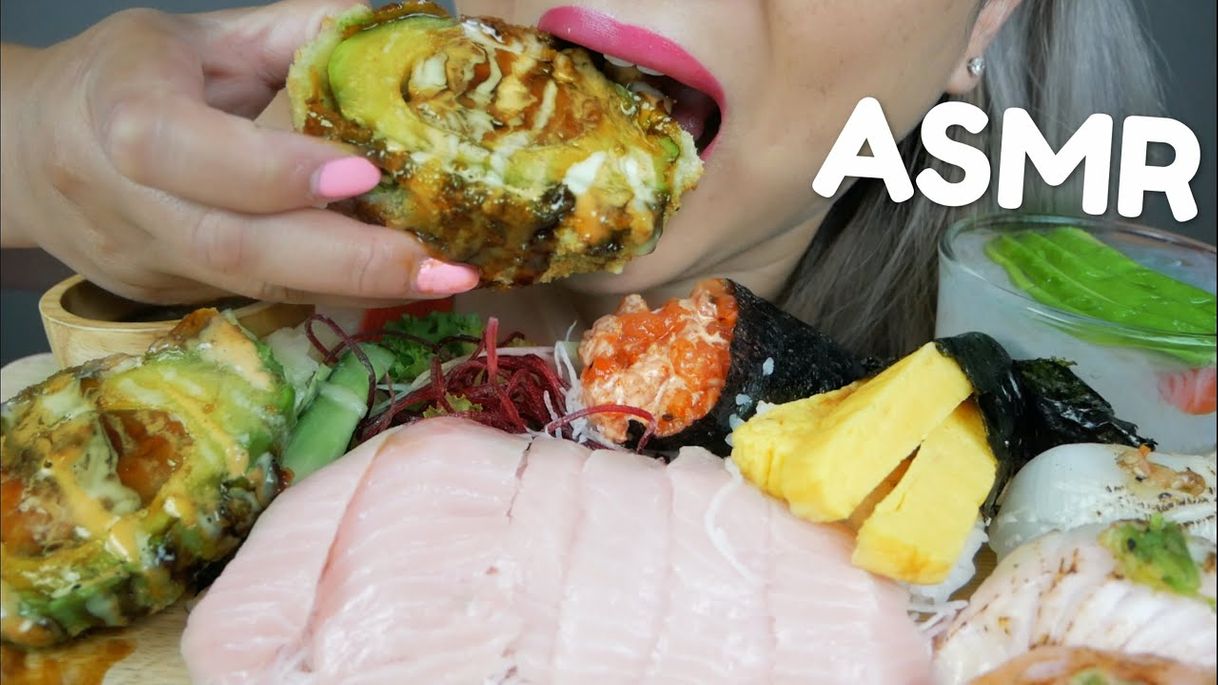 Fashion ASMR SUSHI Volcano Avocado, Toro Sashimi, Spicy Salmon Cone ...