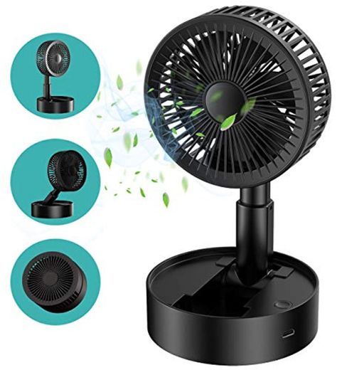 Babacom Mini Ventilador De Escritorio Portátil Telescópico Plegable Tipo De Almacenamiento Pequeño Ventilador Inalámbrico USB De Oficina