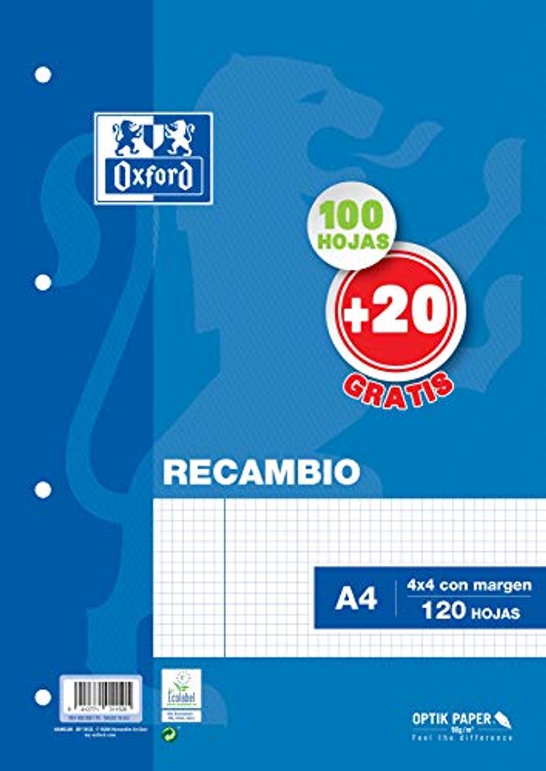 Social Oxford Classic - Recambio hojas sueltas