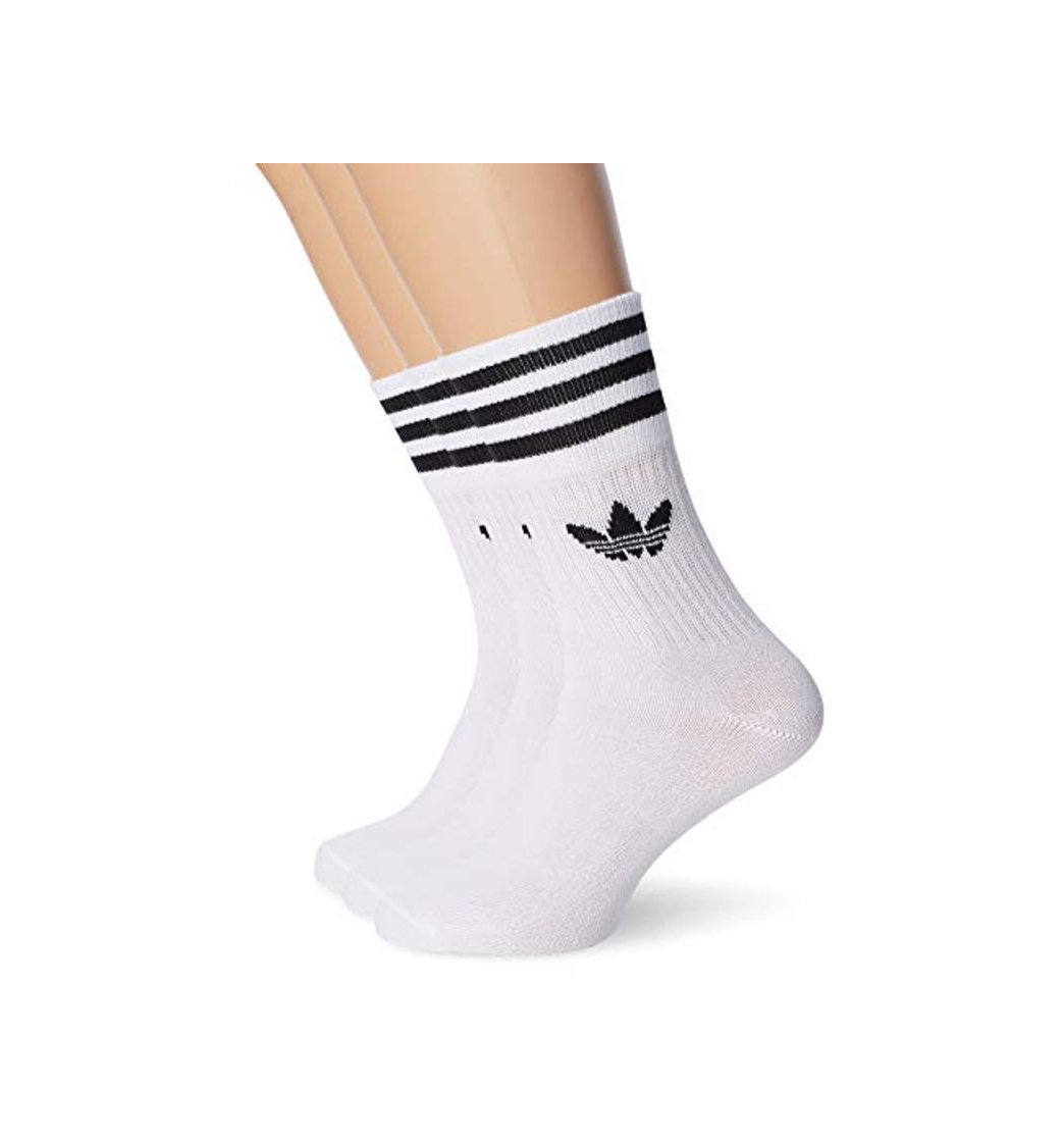 Fashion adidas Mid Cut CRW Sck Calcetines, Unisex Adulto, White