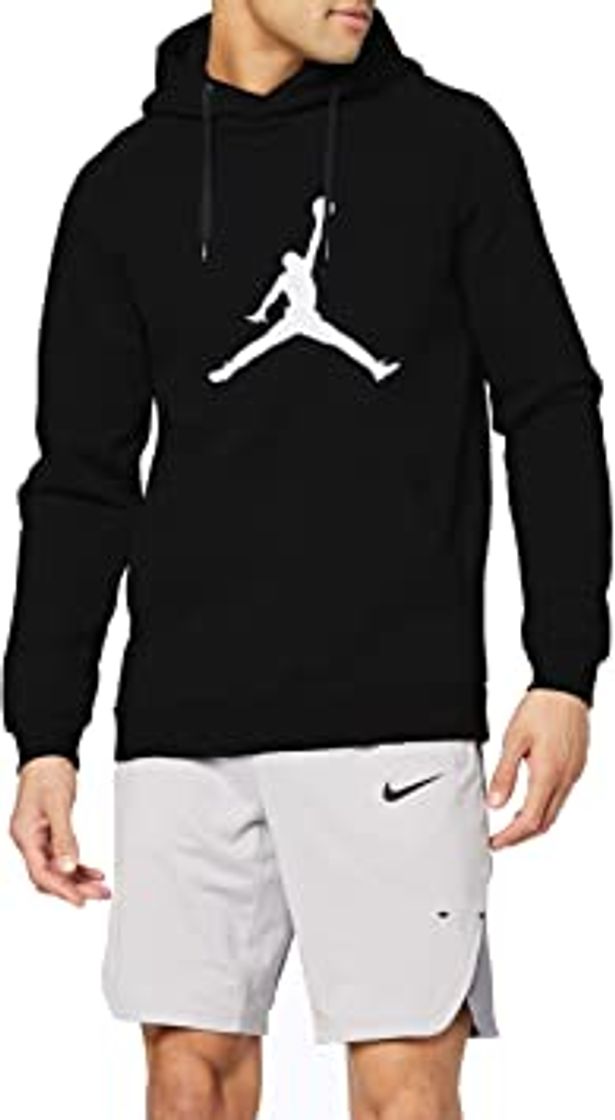 Moda NIKE Logo FLC Po Hooded Long Sleeve, Hombre, Black