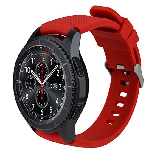 iBazal 22mm Correa Silicona Pulseras Bandas Compatible con Samsung Galaxy Watch 46mm,Gear