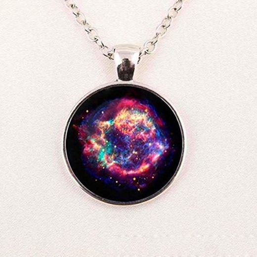 Cassiopeia - Collar con colgante de Nebulosa de la Galaxia del Universo