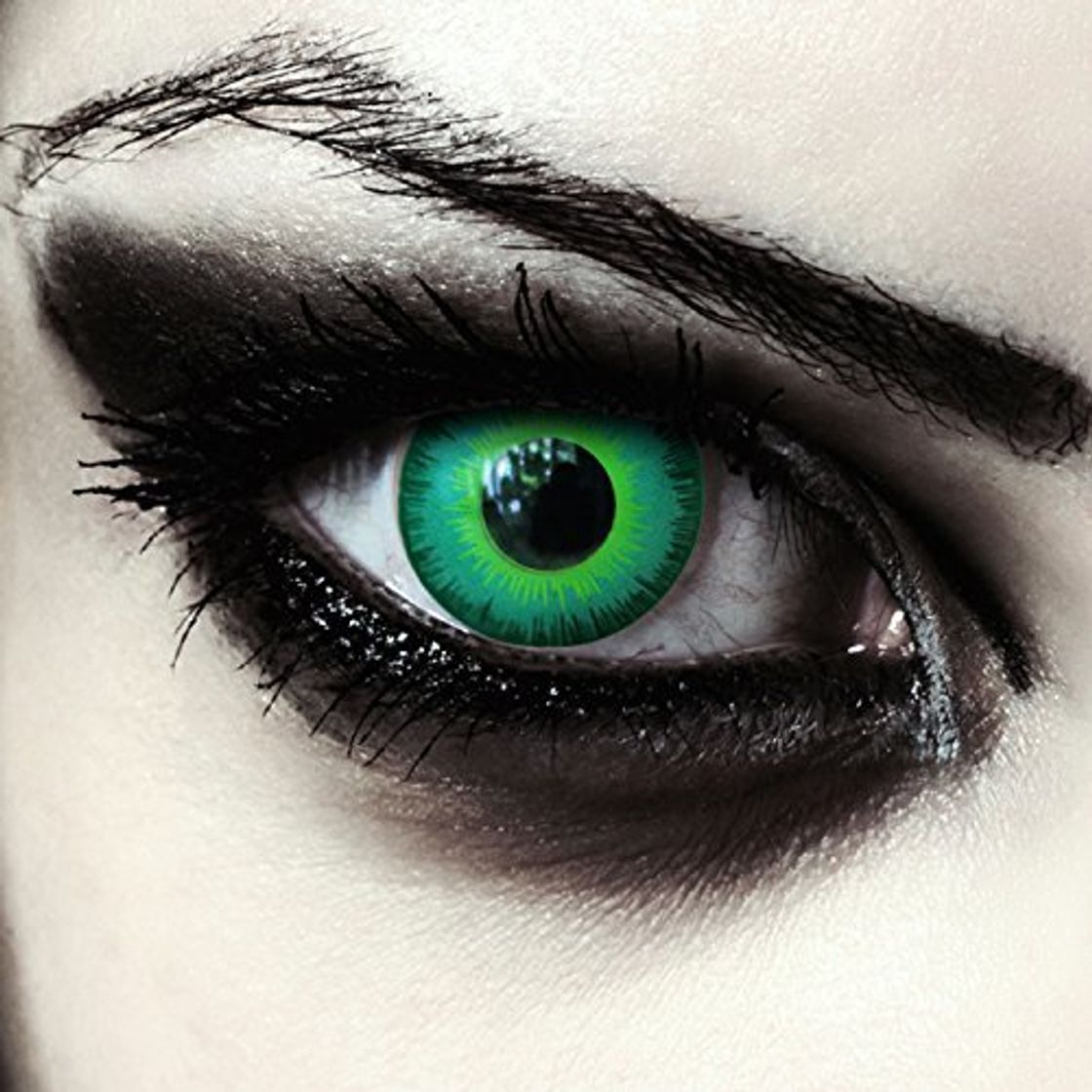 Belleza Lentillas de color verde para Cosplay Halloween duende disfraces lentillas sin dioprtías/corregir