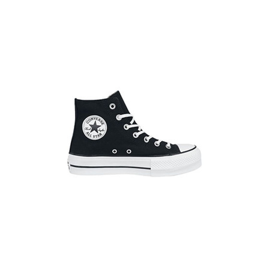 Moda Converse Chuck Taylor CTAS Lift Hi, Zapatillas para Mujer, Negro