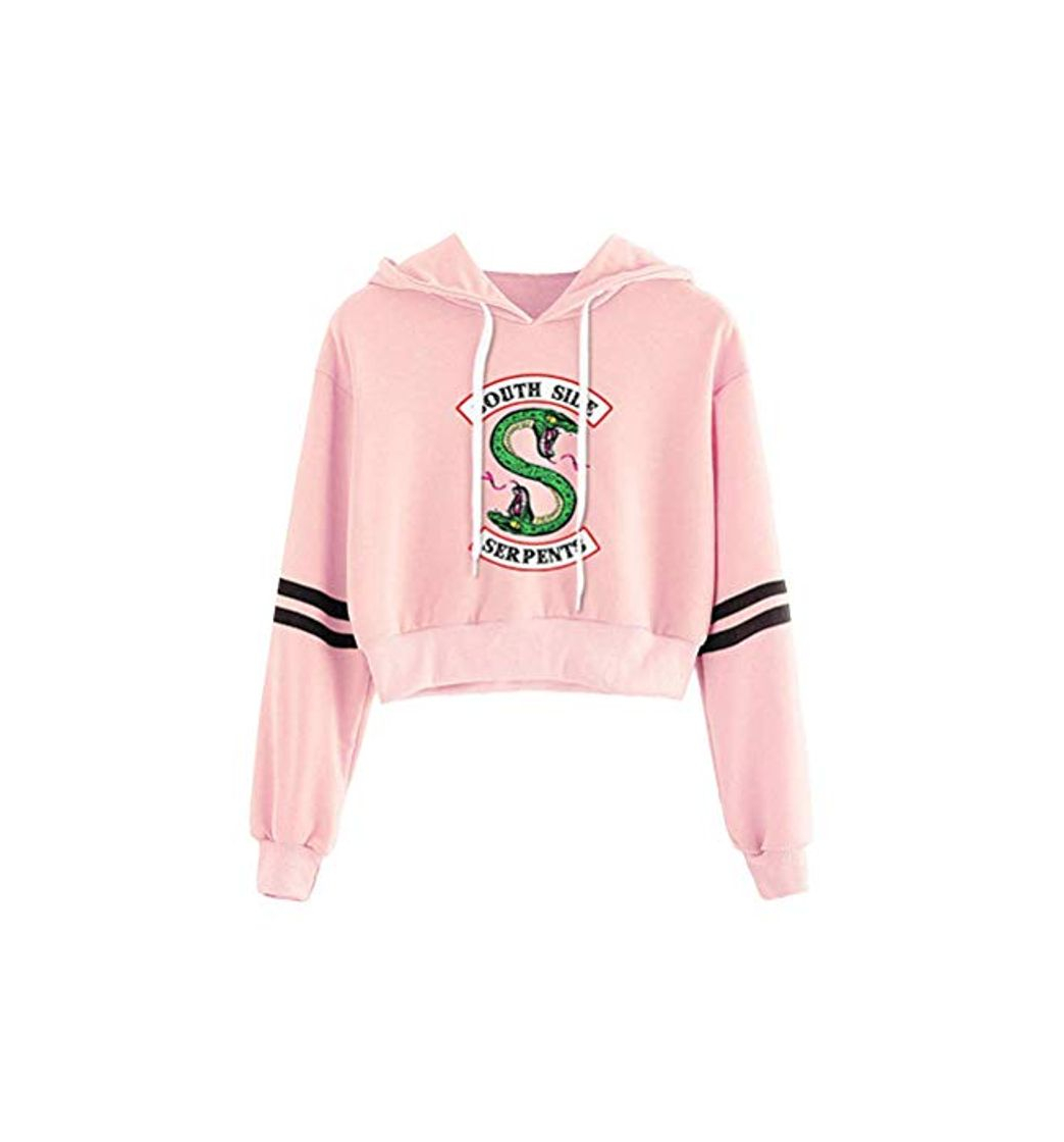 Moda Yesgirl Riverdale Southside Serpents Sweater Mujeres Sin Cosechas Adolescentes con Capucha De