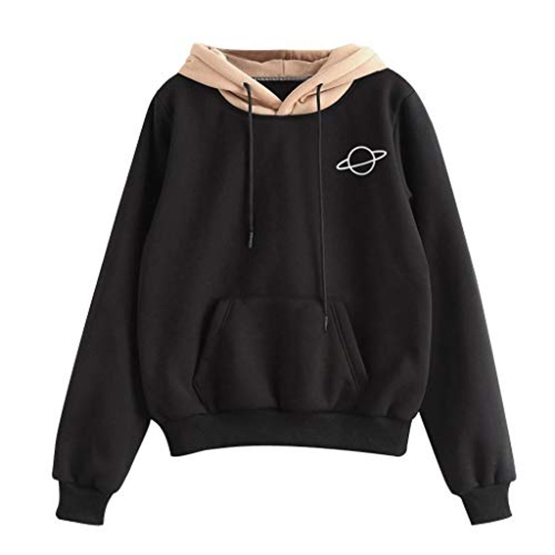 Moda Luckycat Mujere Impresión del Planeta Sudaderas Niñas Cool Casual Linda Jersey Loose