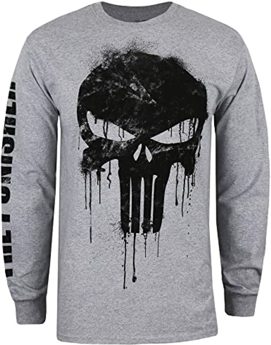 Social Marvel Mono Comic T-Shirt Camiseta, Gris