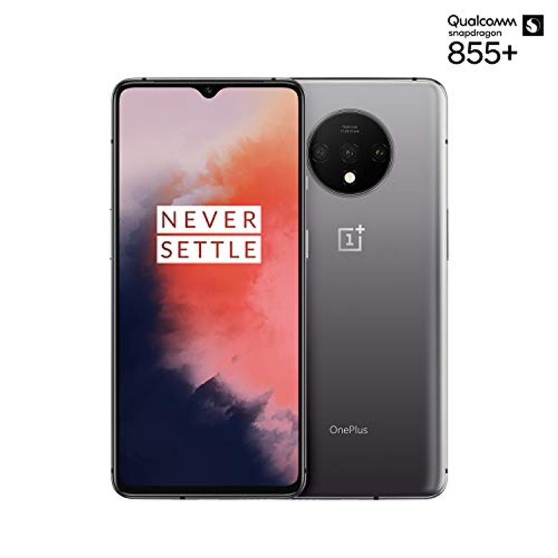 Social OnePlus 7T Smartphone Frosted Silver | 6.55"/16,6 cm AMOLED Display 90Hz Power