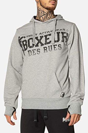 Boxeur des rues - Marl-Grey Hoodie with Thumb Holes