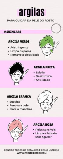 4 Tipos de Argila Facial.