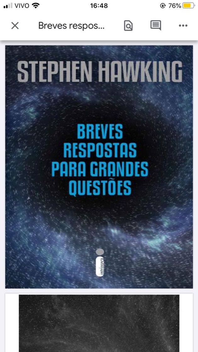 Book Breves respostas para grandes questões