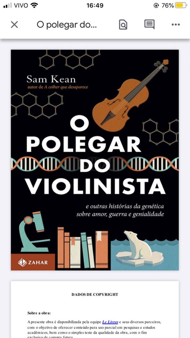 Book O Polegar Do Violinista