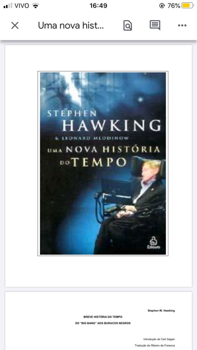 Libro UMA NOVA HISTORIA DO TEMPO