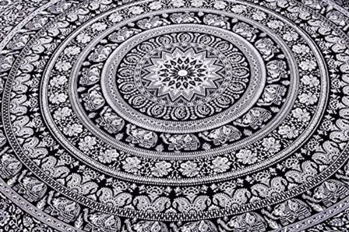 Social Indian Elephant Mandala Tapestry