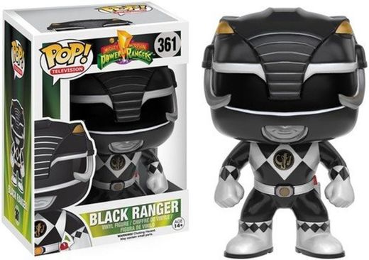 Funko- Power Rangers Black Ranger Figura de Vinilo, Talla única