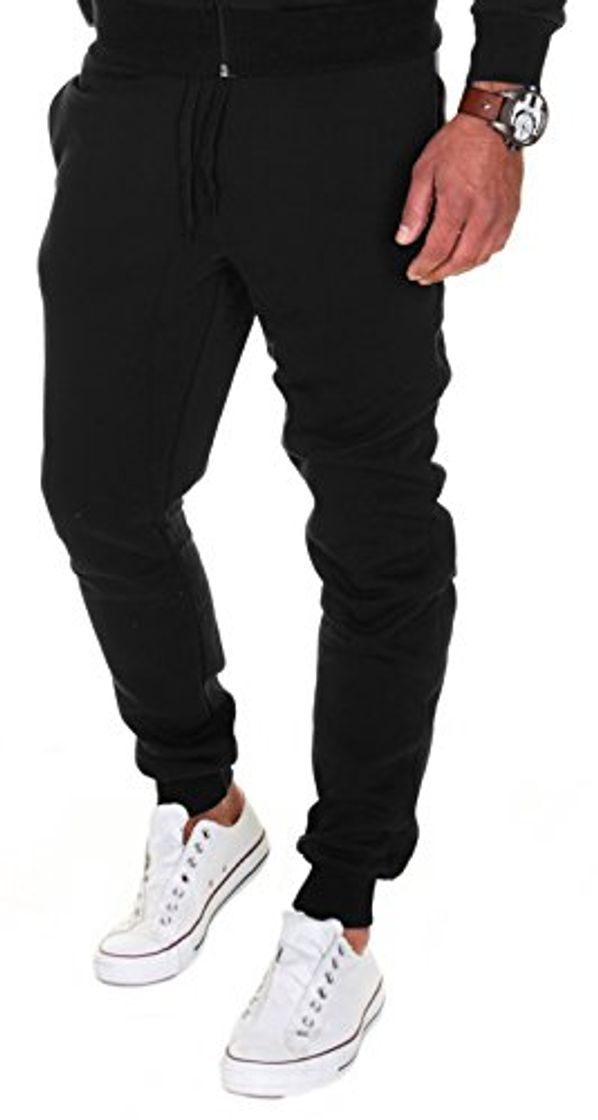 Social MERISH Pantalones Jogger Hombre Deportivos Joggers Modell 211 Negro L