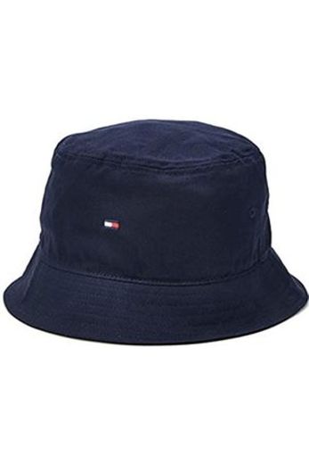 Tommy Hilfiger Flag Bucket Hat Gorro Estilo Aviador, Azul