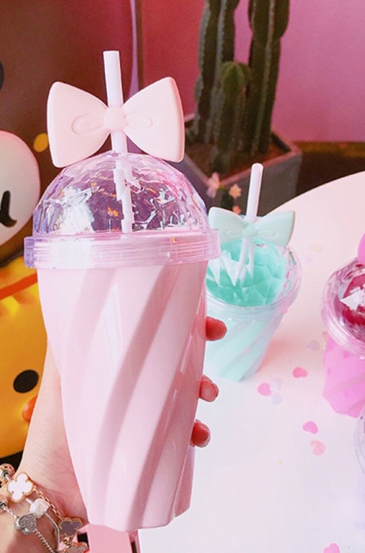 Social Kawaii Ribbon Portable Water Bottle Cup