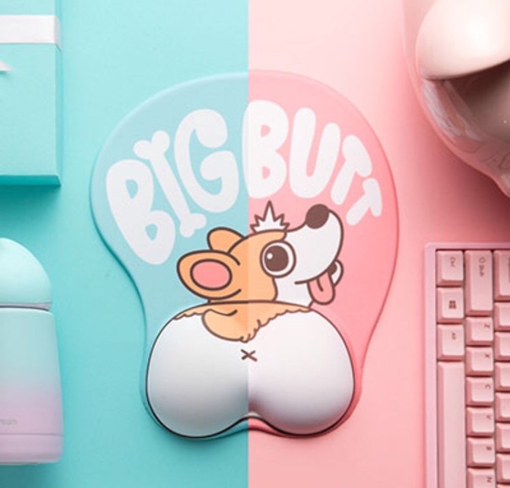 Social Kawaii Corgi 3D Mouse Pad