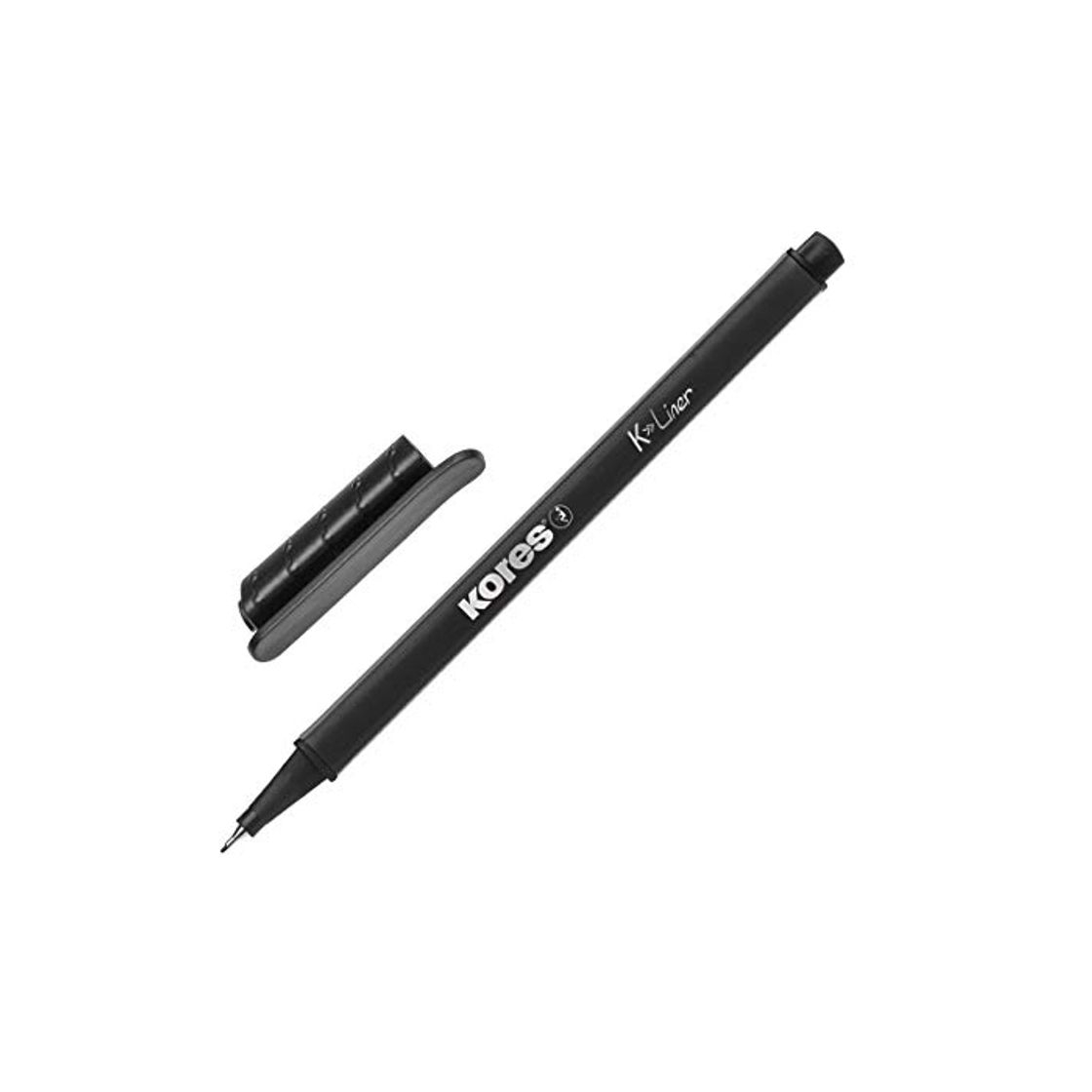 Productos Kores K-Liner Fineliner punta de metal, 0,4 mm, negro