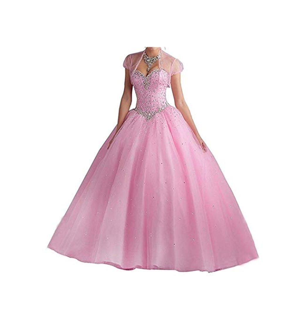 Products XUYUDITA Novia Prom Vestidos Largos Quinceanera Vestido con Lentejuelas de Cristal Rosa-34