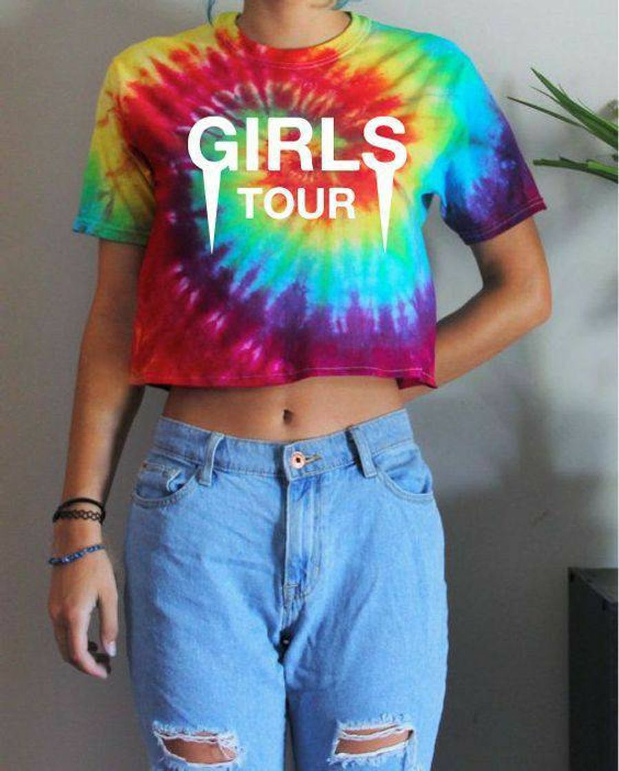 Moda CROPPED COM ESTAMPA TIE DYE😍