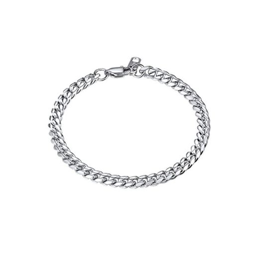 PROSTEEL Pulsera para Hombre Cadena Cubana de Acero Inoxidable 6mm/10mm/14mm de Ancho,