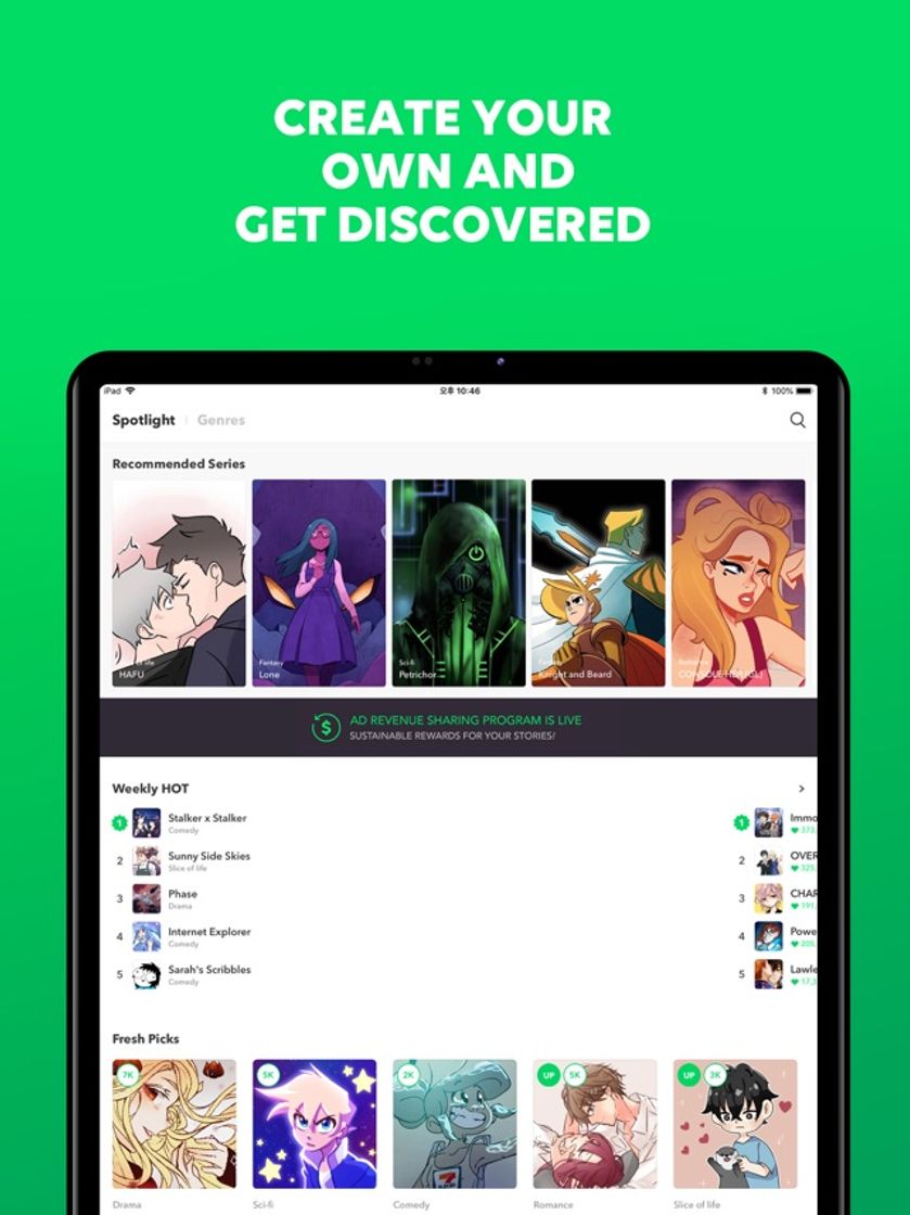 App WEBTOON: Comics to Obsess Over