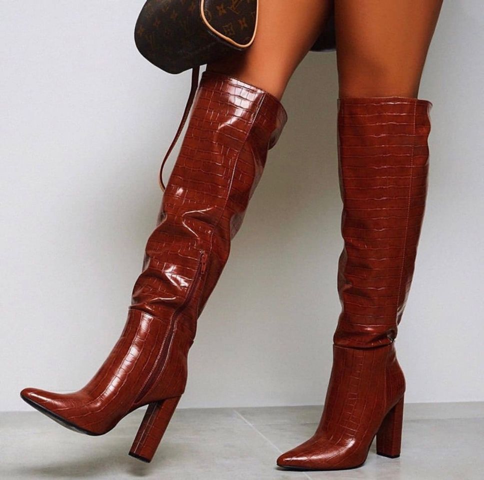 Social Magssdy Zapatos de Mujer Moda Botas Desnudas Bombas de tacón Grueso Inglaterra