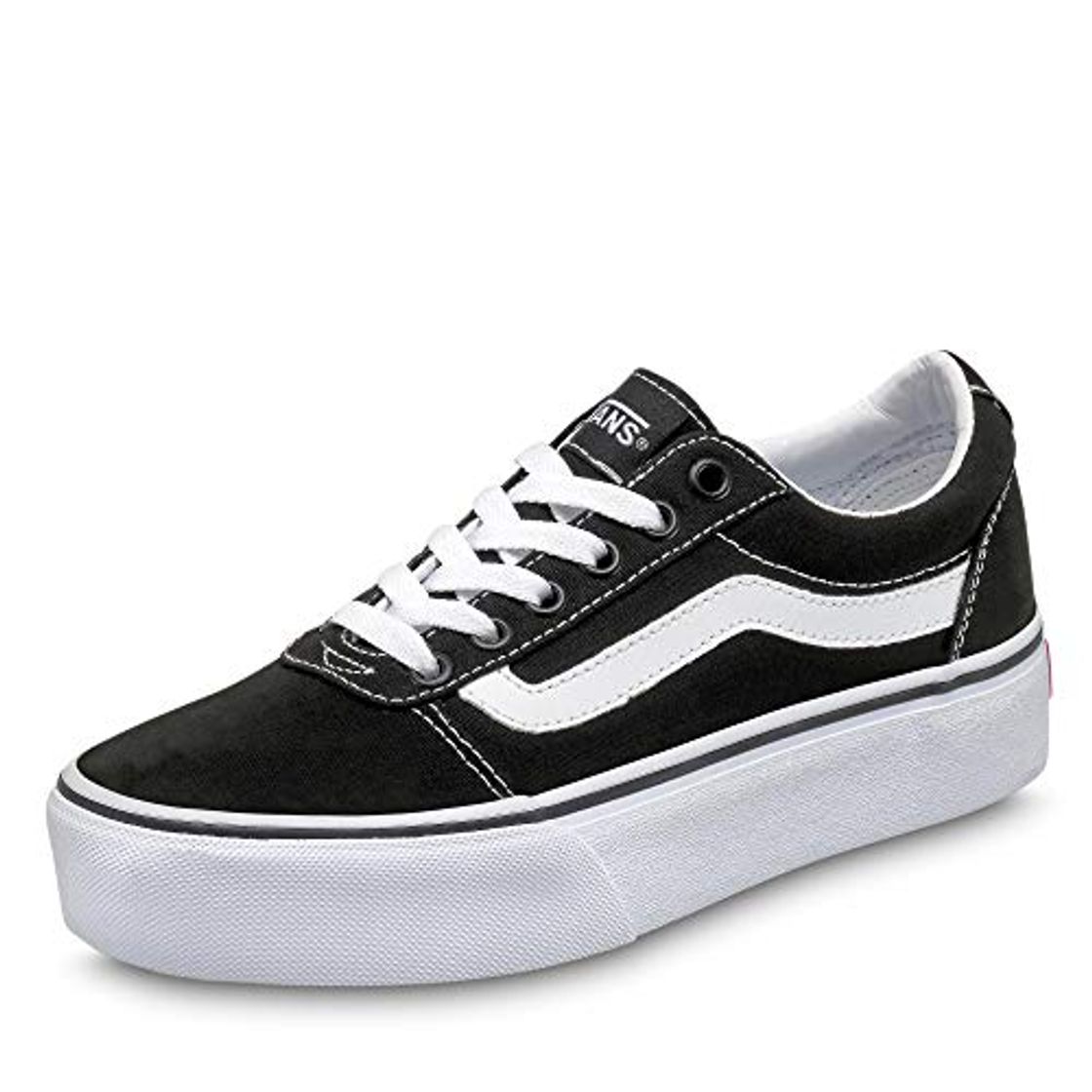 Social Vans Ward Platform Canvas Zapatillas Mujer, Negro