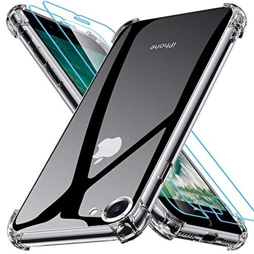 Joyguard Funda iPhone SE 2020[ 2*Protector de Pantalla de Vidrio Templado ],