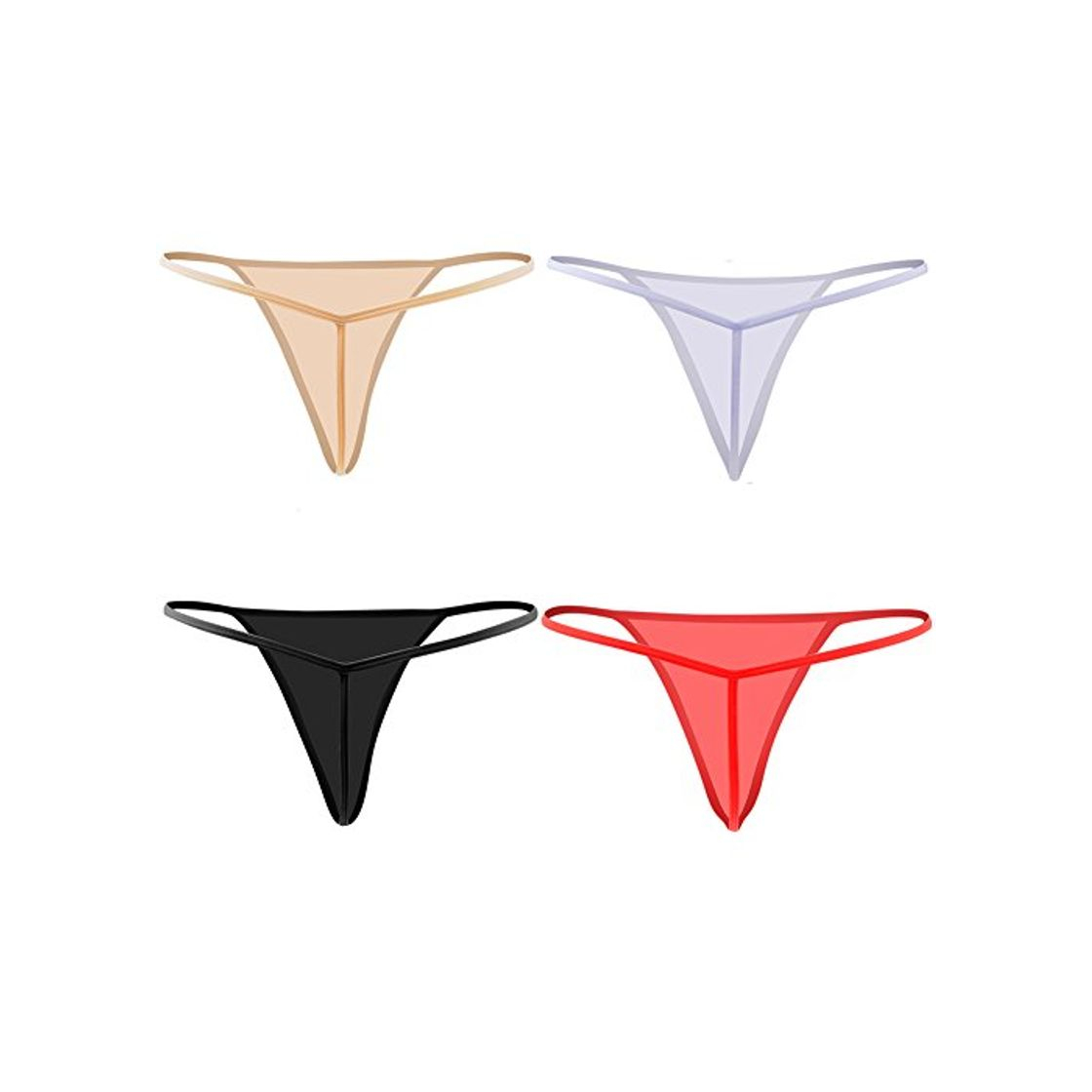 Product Closecret Tanga de algodón, Mujer Sexy Panties Simple G-String y T-Back