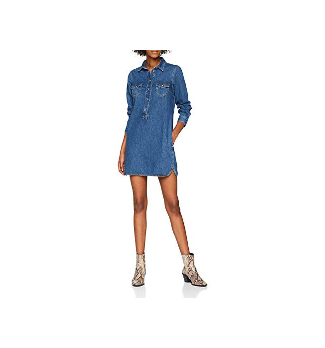 Moda Pepe Jeans Iris PL952412 Vestido, Azul