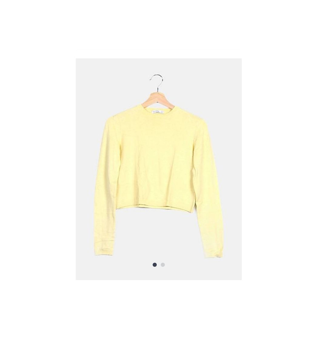 Social Jersey crop amarillo