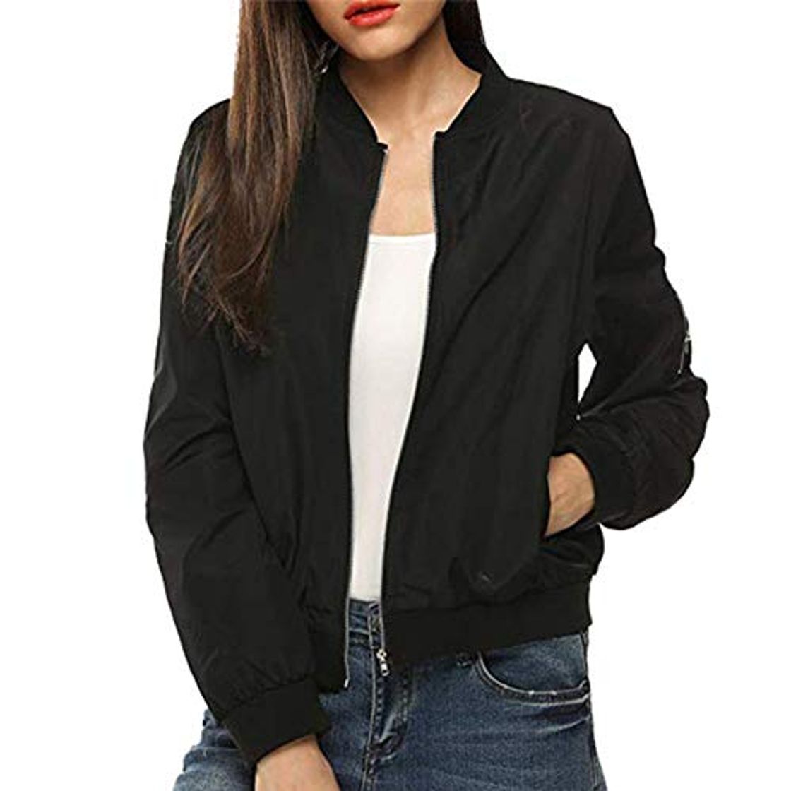 Place HSDFKD Casaco Feminino Com Capuz Chaqueta Bomber Mujer Primavera Abrigo Cremallera Manga