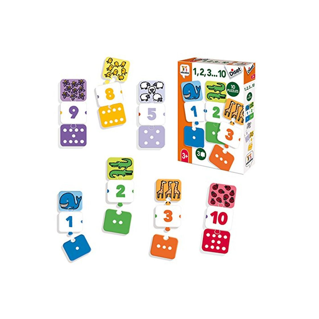 Product Diset- 1, 2, 3… 10 Juego Educativo, Multicolor