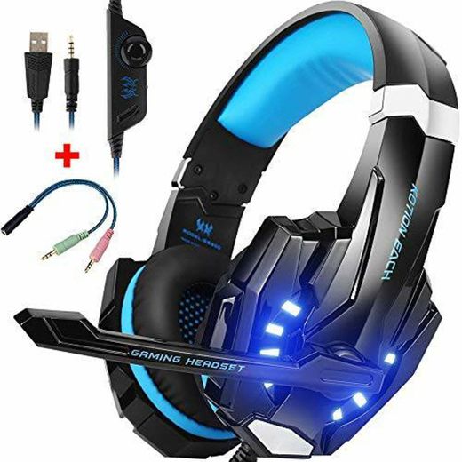 CIC G9000 Fone de ouvido Gamer, Luz LED - Azul