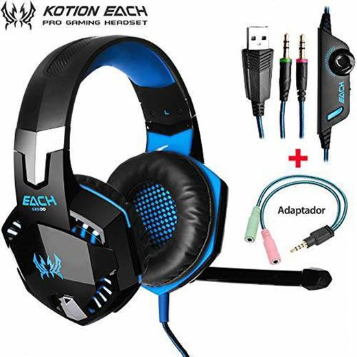 Kotion Each Fone de Ouvido Gamer G2000 LED com Microfone 