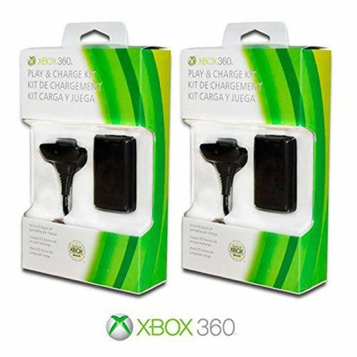 Kit 2 Baterias Carregador Controle Xbox 360