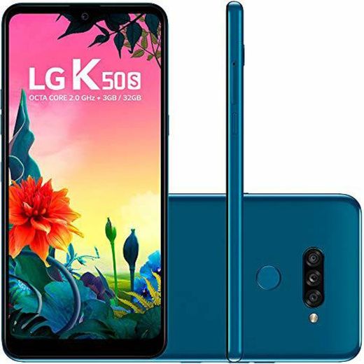 Smartphone LG K50S Azul 32GB, Tela 6,5" Narrow Notch HD+ Ful