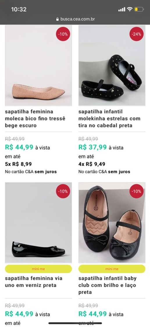 Moda 3 sapatilhas por 99 na C&A-meu link