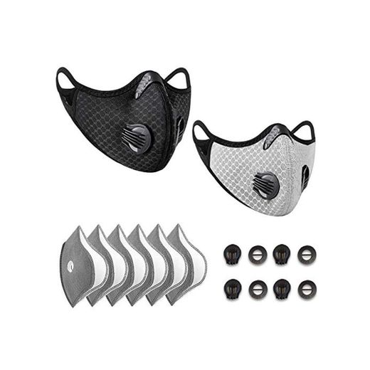 Anticontaminación Máscara Bicicleta, Adecuado para la Prueba de Polvo, Lavable, Deportes, al