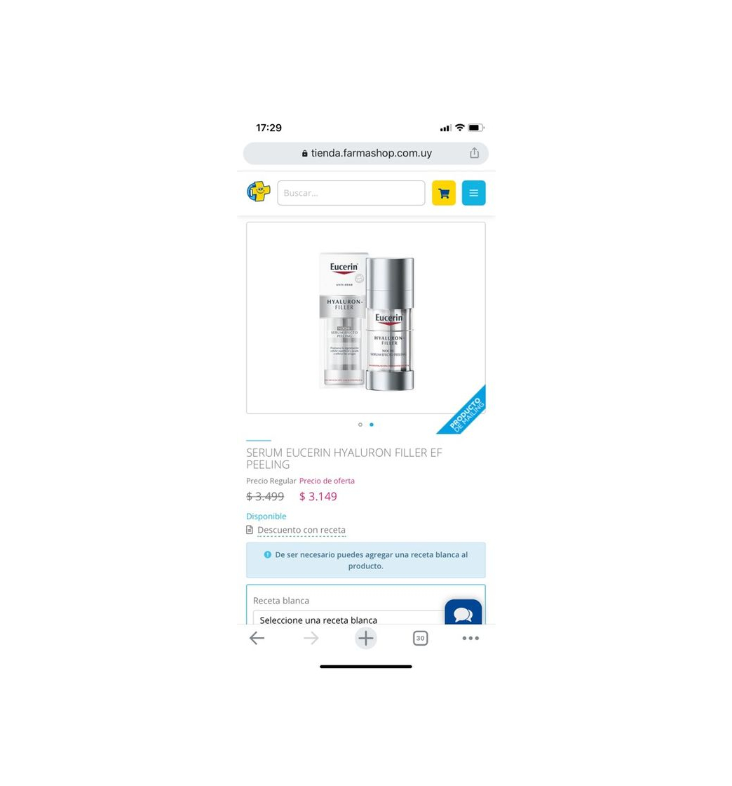 Social Eucerin Hyaluron Filler Peeling Serum 30 mililitros